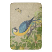 Macaw Blue Yellow Tropical Oerwoud Antiek Badmat (Voorkant Verticaal)