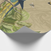 Macaw Blue Yellow Tropical Oerwoud Antiek Cadeaupapier (Hoek)