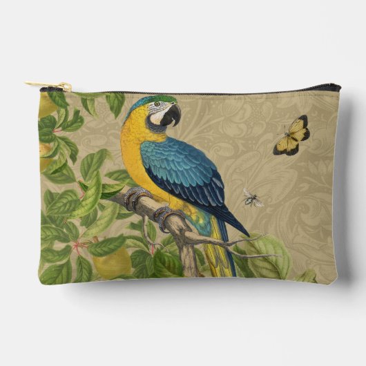 Macaw Blue Yellow Tropical Oerwoud Antiek Etui (Voorkant)