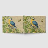 Macaw Blue Yellow Tropical Oerwoud Antiek Gastenboek (Volledig)