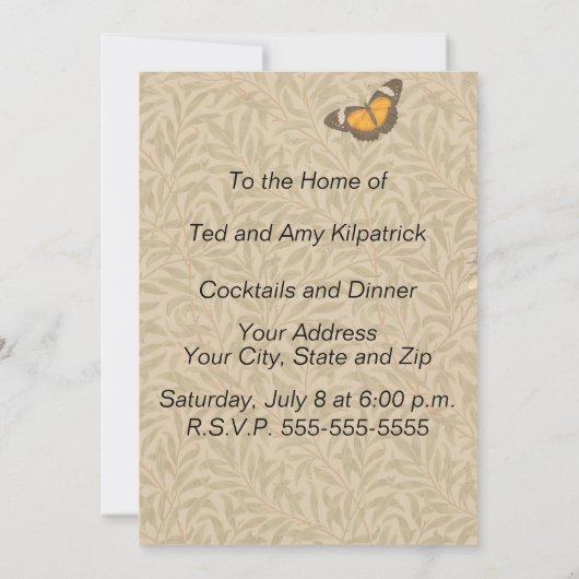 Macaw Blue Yellow Tropical Oerwoud Antiek Kaart (Achterkant)