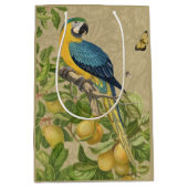 Macaw Blue Yellow Tropical Oerwoud Antiek Medium Cadeauzakje (Voorkant)