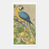 Macaw Blue Yellow Tropical Oerwoud Antiek Servet (Voorkant)