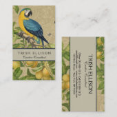 Macaw Blue Yellow Tropical Oerwoud Antiek Visitekaartje (Voorkant / Achterkant)