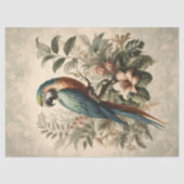  Macaw Botanische Schilderij Decoupage Tissuepapier (Voorkant)