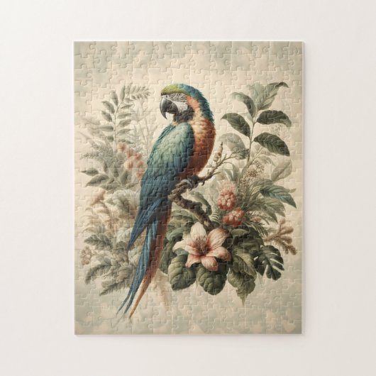 Macaw Botanische Schilderij Legpuzzel (Verticaal)