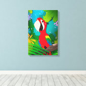 Macaw Canvas Afdruk (Insitu (Houten vloer))