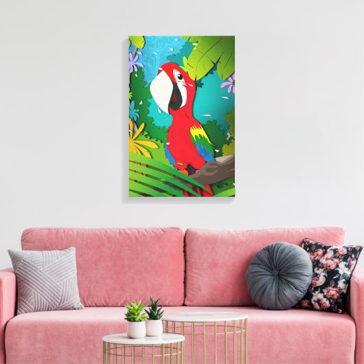 Macaw Canvas Afdruk (Insitu (Woonkamer))