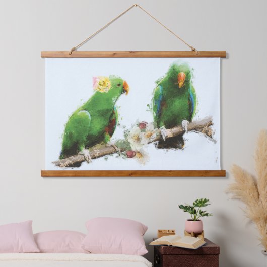 Macaw Couple Wall Art Hangend Wandkleed (Slaapkamer)