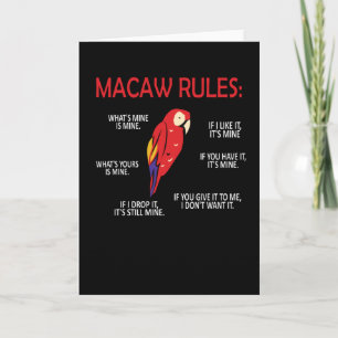 Macaw Eigenaar Gifts Bird Scarlet Macaw Parrot Lov Kaart