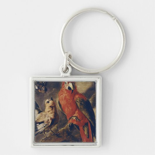 Macaw en Bullfinch Sleutelhanger (Voorkant)