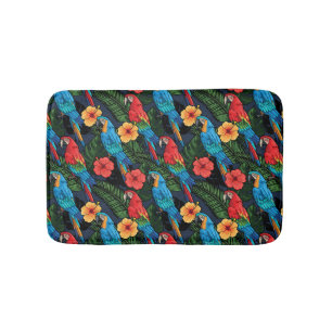 Macaw en Hibiscus Pattern Badmat