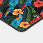 Macaw en Hibiscus Pattern | Jouw namen toevoegen Bureaumat (Hoek)
