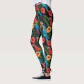 Macaw en Hibiscus Pattern Leggings (Links)
