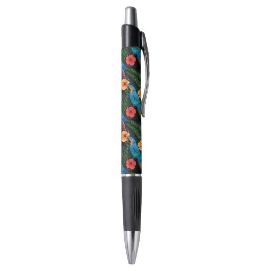 Macaw en Hibiscus Pattern Pen (Achterkant (Verticaal))
