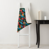 Macaw en Hibiscus Pattern Sherpa Deken (In situ)