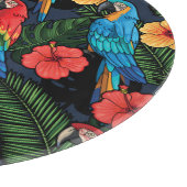 Macaw en Hibiscus Pattern Snijplank (Hoek)