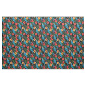 Macaw en Hibiscus Pattern Stof (Fat Quarter)