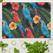 Macaw en Hibiscus Pattern Theedoek (Gevouwen)