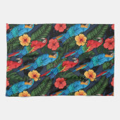 Macaw en Hibiscus Pattern Theedoek (Horizontaal)