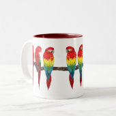 Macaw en Lory Drinkware Tweekleurige Koffiemok (Voorkant links)