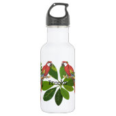 Macaw en Tropische opslag op maat Waterfles (Voorkant)