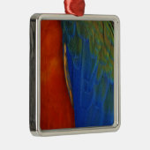 Macaw Feathers Metalen Ornament (Rechts)