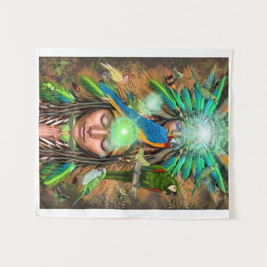 Macaw Gods Wandkleed (Voorkant (horizontaal))