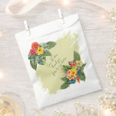 Macaw Hawaiian Flowers Tropical Wedding Favoriete  Bedankzakje (Geknipt)
