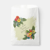 Macaw Hawaiian Flowers Tropical Wedding Favoriete  Bedankzakje (Voorkant)