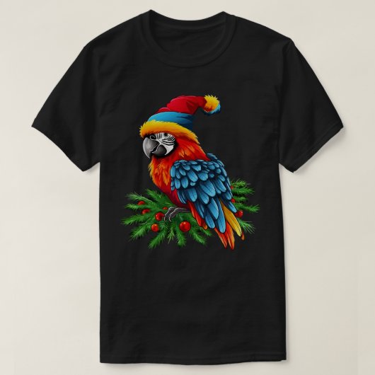Macaw Kerstmis T-shirt (Design voorkant)