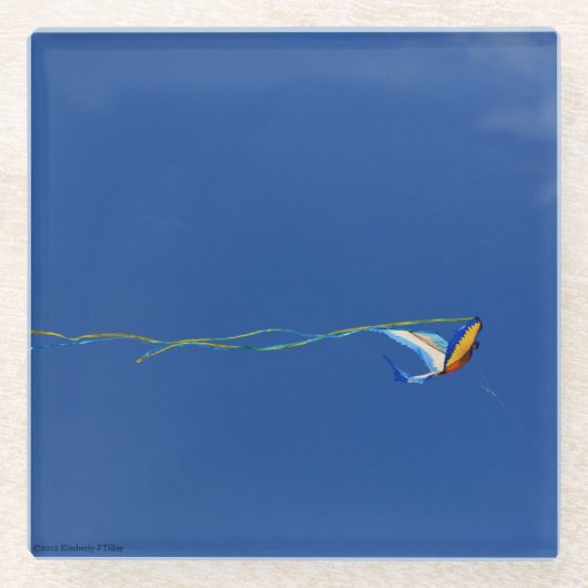 Macaw Kite Glazen Onderzetter (Voorkant)