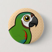 Macaw, met de kastanjevoorkant ronde button 5,7 cm (Voorkant)