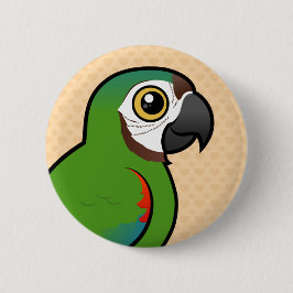 Macaw, met de kastanjevoorkant ronde button 5,7 cm