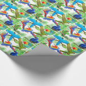 Macaw Oerwoud Parrot-papier Cadeaupapier (Hoek)