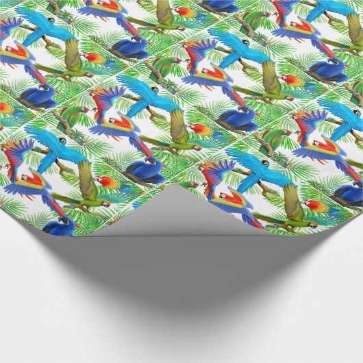 Macaw Oerwoud Parrot-papier Cadeaupapier (Hoek)