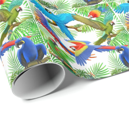 Macaw Oerwoud Parrot-papier Cadeaupapier (Rol Hoek)