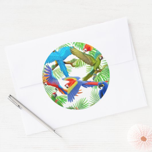 Macaw Oerwoud Sticker (Envelop)