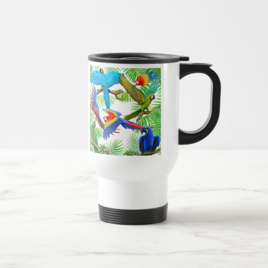 Macaw Oerwoud Travel Mug Reisbeker (Rechts)