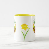 Macaw & Palmbladeren Tweekleurige Koffiemok (Center)