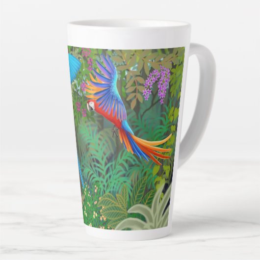 Macaw papegaaien in het Oerwoud Latte Mok (Rechterhoek)