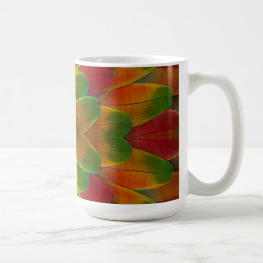 Macaw papegaaierkaleidoscoop koffiemok (Rechts)