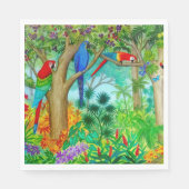 Macaw Parrot Art Oerwoud Papieren servetten (Voorkant)
