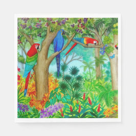 Macaw Parrot Art Oerwoud Papieren servetten