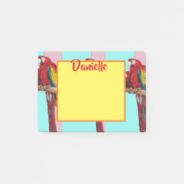Macaw Parrot Art Vrouwen Naam Post It Notes