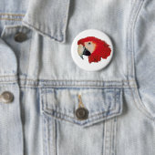 Macaw Parrot Badge Pin Ronde Button 5,7 Cm (In situ)