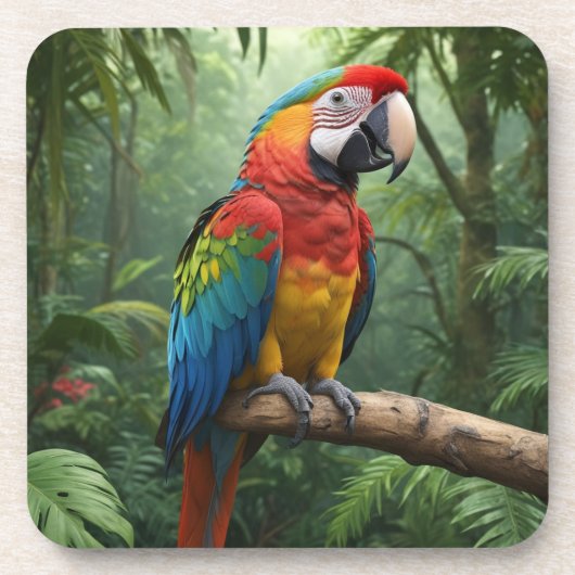 Macaw Parrot Bier Onderzetter (Voorkant)