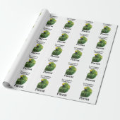 Macaw Parrot Bird Chatterbox Funny Birthday Cadeaupapier (Uitgerold)