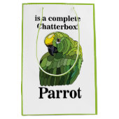 Macaw Parrot Bird Chatterbox Funny Birthday Medium Cadeauzakje (Voorkant)