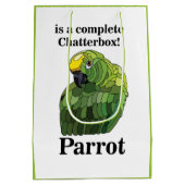 Macaw Parrot Bird Chatterbox Funny Birthday Medium Cadeauzakje (Achterkant)